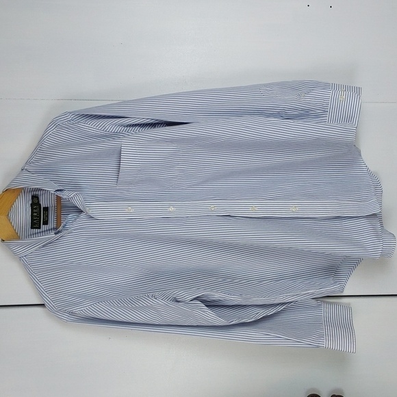 Lauren Ralph Lauren Other - Lauren Ralph Lauren White Blue Pinstripe Button down Pocket Shirt Modern Sz.XL